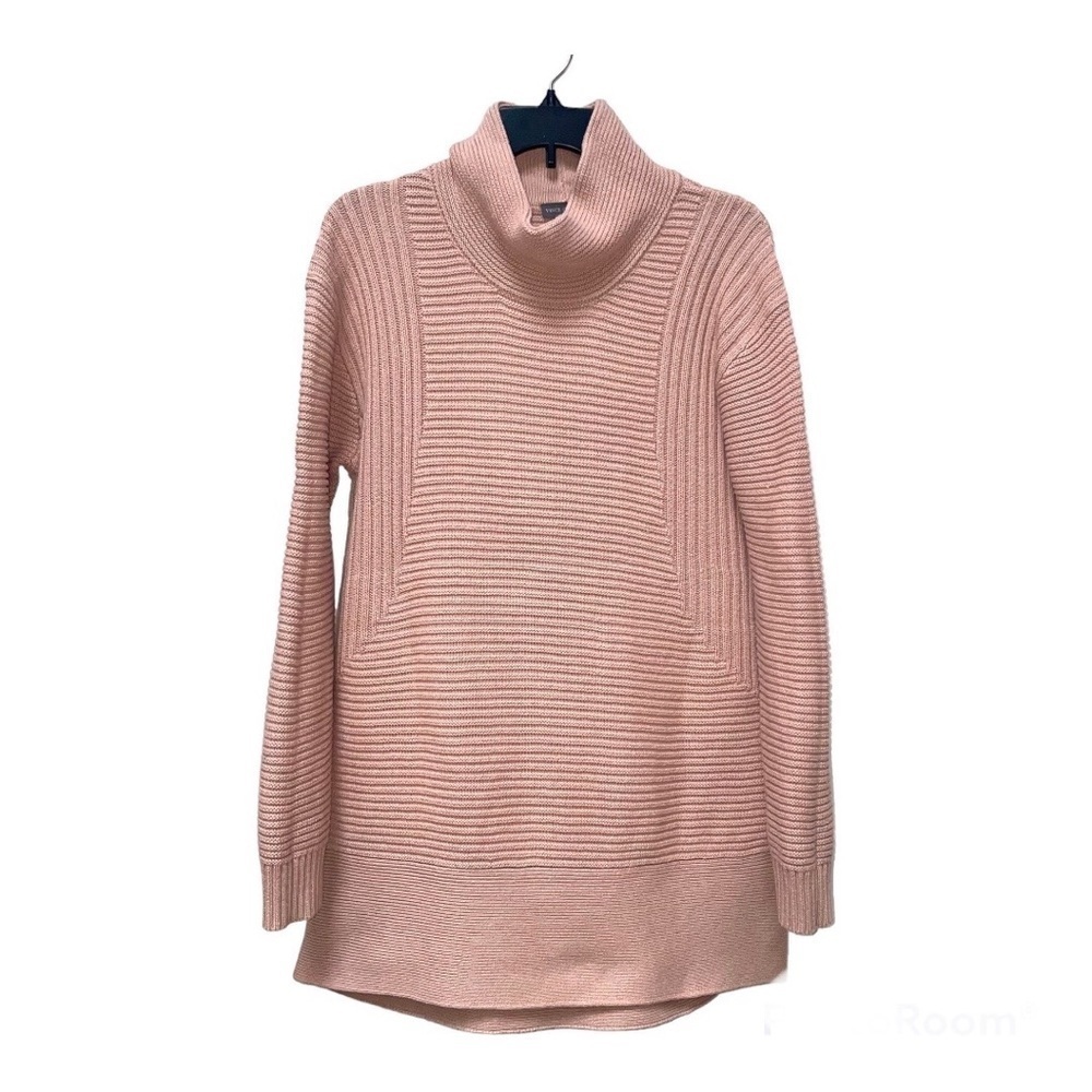 Vince Camuto Soft Knit Dusty Rose Cowl Neck Sweater Oversized Size Small - Picture 2 of 11